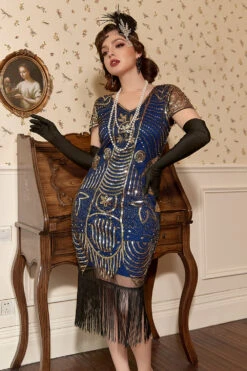 Blue 1920 Retro Sequin Dress 15 Blue 1920 Retro Sequin Dress -Zapaka Sales Store CGZL21282Blue 3 deee7af8 34fb 4661 9388 d7bfe1ddd485
