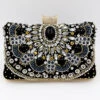 Black Beaded Shoulder Chain Evening Clutch