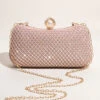 Glitter Blush Beaded Party Clutch