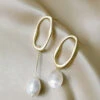 Baroque Natural Textured Pearl Earrings