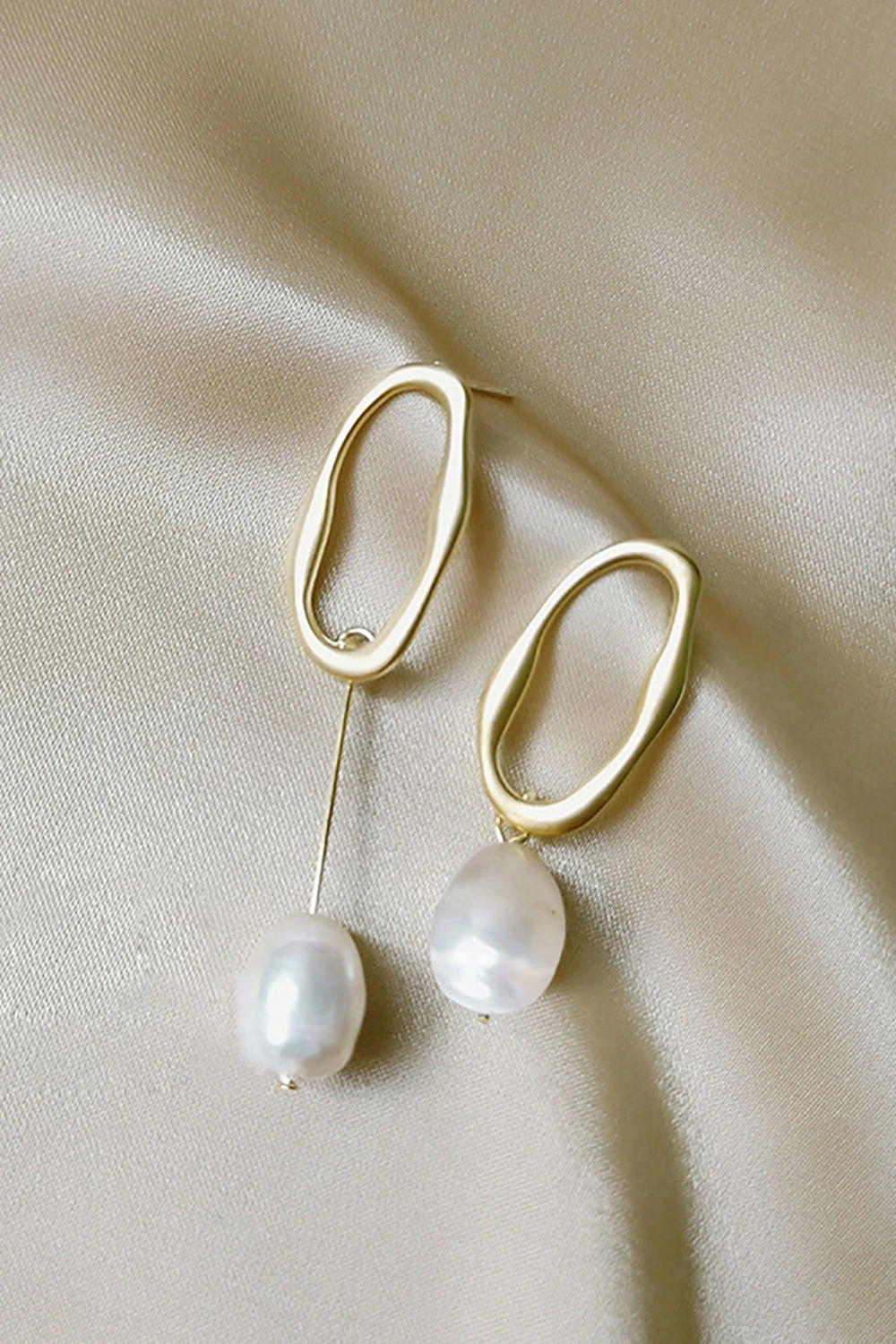 Baroque Natural Textured Pearl Earrings 1 Baroque Natural Textured Pearl Earrings