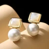 Pearl Opal Temperament Earrings