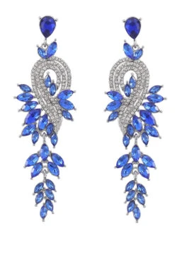 Earrings With Beadings And Rhinestones -Zapaka Sales Store CGZL222485 20Royal 20Blue 1 first