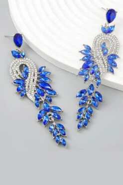 Earrings With Beadings And Rhinestones -Zapaka Sales Store CGZL222485 20Royal 20Blue 2
