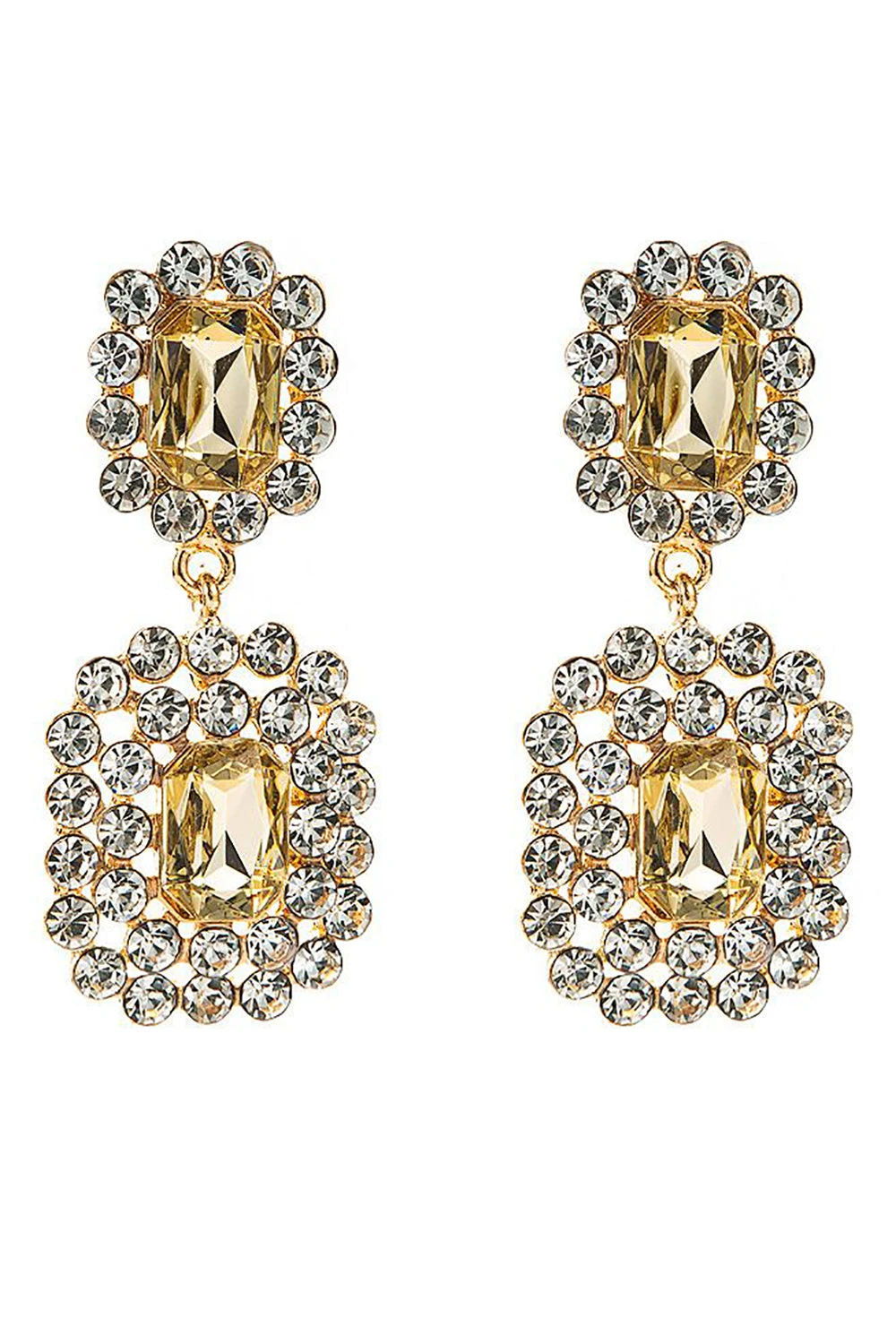 Golden Beaded Party Earrings 1 Golden Beaded Party Earrings