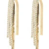 Golden Beaded Prom Earrings