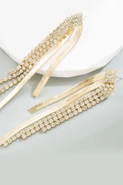 Golden Beaded Prom Earrings 7 Golden Beaded Prom Earrings -Zapaka Sales Store CGZL222499 20Golden 4