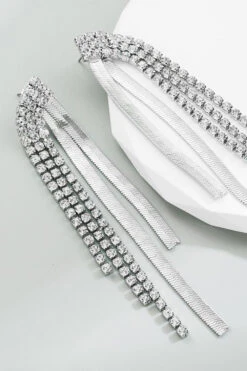 Golden Beaded Prom Earrings 9 Golden Beaded Prom Earrings -Zapaka Sales Store CGZL222499 20Silver 1 first