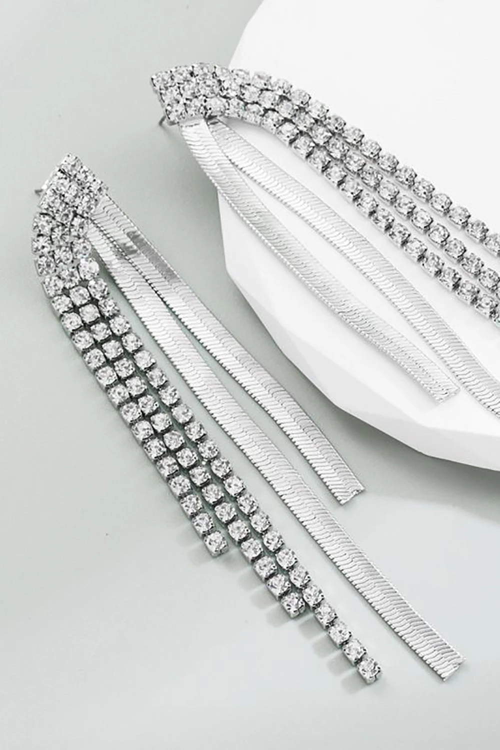 Golden Beaded Prom Earrings 5 Golden Beaded Prom Earrings - Image 5