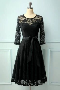 Royal Blue Rose Lace Dress -Zapaka Sales Store DS0017Black