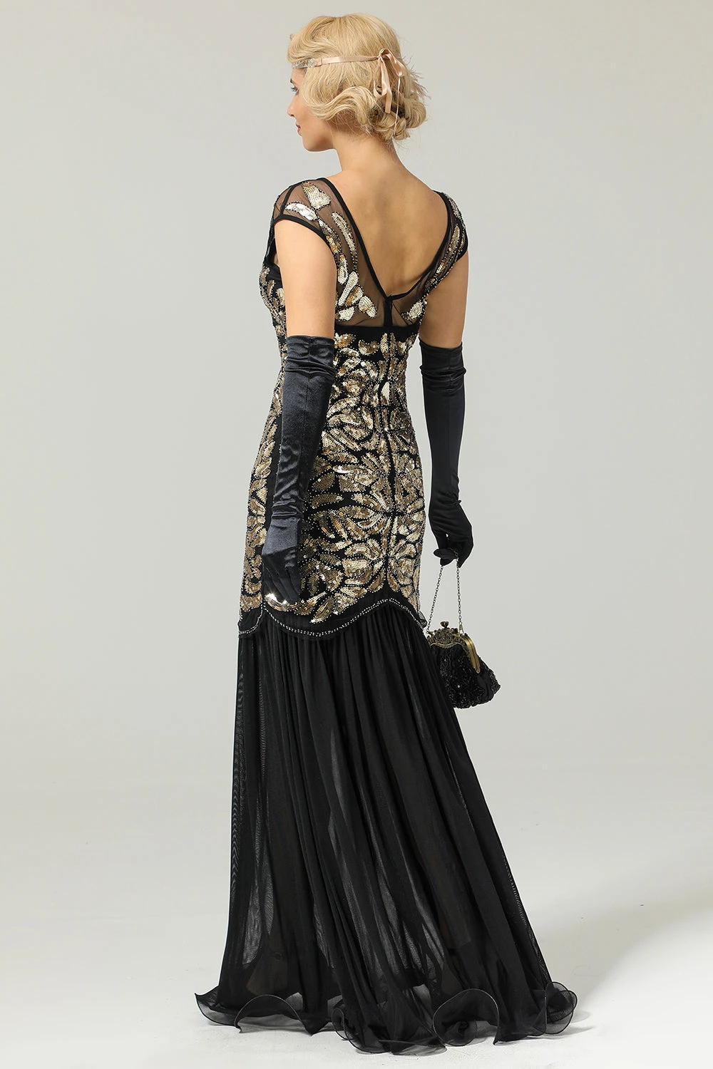Black Mermaid Flapper Dress 2 Black Mermaid Flapper Dress - Image 2