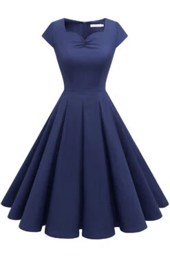 Retro Style Sweetheart 1950s Dress -Zapaka Sales Store JHQC084Navy 1