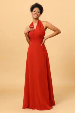 Rust Red Convertible Chiffon Bridesmaid Dress -Zapaka Sales Store PPDG7909 Rust 3