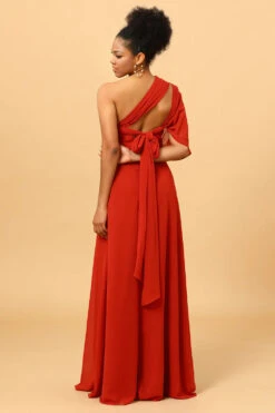 Rust Red Convertible Chiffon Bridesmaid Dress -Zapaka Sales Store PPDG7909 Rust 4