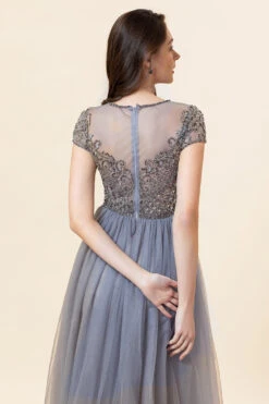 Sparkly Grey Beaded Long Formal Dress -Zapaka Sales Store SQ0831Grey 4 345c64a5 fe8b 4eec 93b9 fb5e38561d3c
