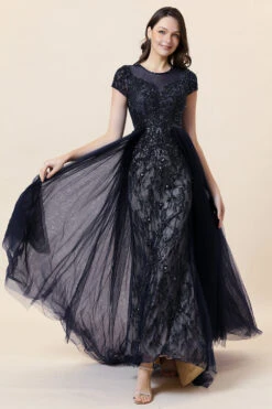 Sparkly Grey Beaded Long Formal Dress -Zapaka Sales Store SQ0831Navy 1 first 2e7a72d4 d7cd 4a1c b124 630d3de547fe