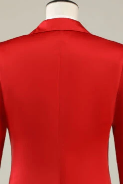 Notched Lapel Red Prom Blazer For Men -Zapaka Sales Store WHM0018Red 5