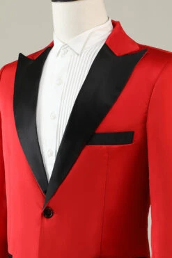 Notched Lapel Red Prom Blazer For Men -Zapaka Sales Store WHM0018Red 6