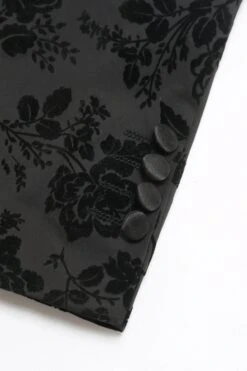 Black Peak Lapel Jacquard Men's Prom Suits -Zapaka Sales Store WHM0029Black 5