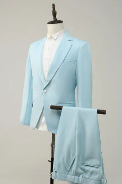 2 Piece Light Blue Notched Lapel Men's Prom Suits -Zapaka Sales Store WHM0040LightBlue 3