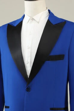 Slim Fit Peak Lapel One Button Blue Men's Prom Suits -Zapaka Sales Store WHM0089 20Blue 20 6