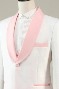 Light Pink Shawl Lapel 3 Piece Men's Prom Suits -Zapaka Sales Store WHM0133 20Pink 20 6