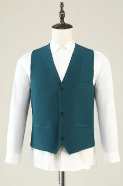 Dark Green Notched Lapel 3 Piece Men's Prom Suits -Zapaka Sales Store WHM0138 20Dark 20Blue 20 4