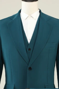 Dark Green Notched Lapel 3 Piece Men's Prom Suits -Zapaka Sales Store WHM0138 20Dark 20Blue 20 5