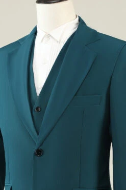 Dark Green Notched Lapel 3 Piece Men's Prom Suits -Zapaka Sales Store WHM0138 20Dark 20Blue 20 7