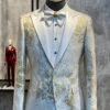 Champagne Peak Lapel Sequins Men's Prom Blazer