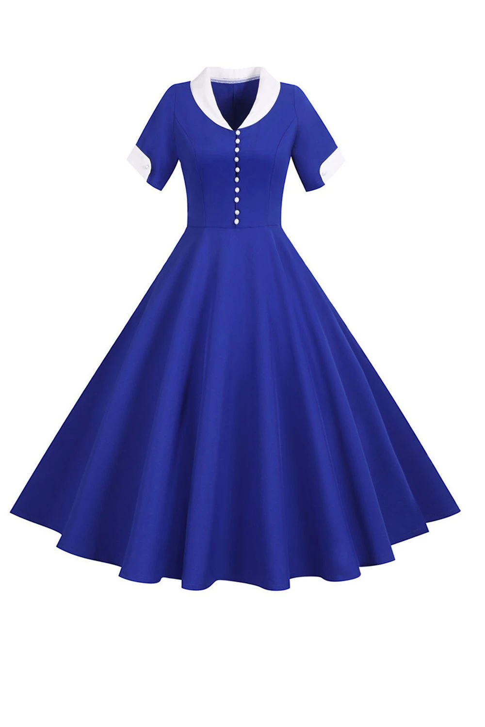 V Neck 1950s Swing Dress 9 V Neck 1950s Swing Dress - Image 9