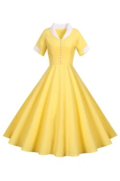 V Neck 1950s Swing Dress 19 V Neck 1950s Swing Dress -Zapaka Sales Store YYCGHX WJY14792 20Yellow 59d5b08d 7f4a 47ae 81ca 1f0ea61c3f03