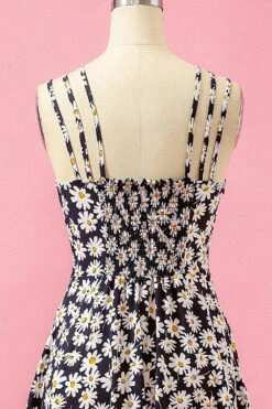 Black Floral Print Daisy Casual Dress -Zapaka Sales Store YYCGHX051106 black 05
