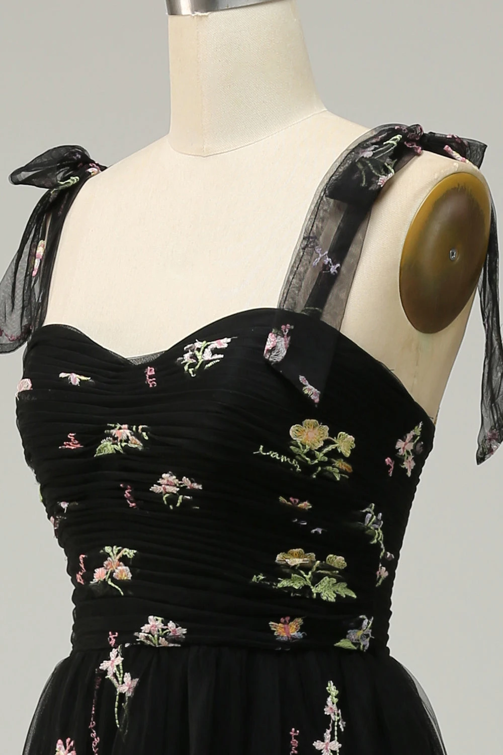 Grey Blue Long Prom Dress With Embroidery 12 Grey Blue Long Prom Dress With Embroidery - Image 12