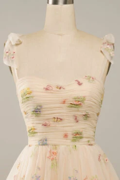 Sweetheart Champagne Graduation Dress With Embroidery -Zapaka Sales Store YYLH20485 7