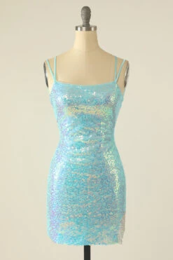 Lavender Sequin Tight Graduation Dress -Zapaka Sales Store YYLH20629 Blue 1 d23e5101 1126 492f 8e4c 49a3218dcd6a