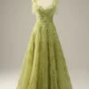 Light Green A-Line Prom Dress With Embroidery