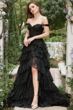 Long Off The Shoulder Black Tiered Prom Dress 11 Long Off The Shoulder Black Tiered Prom Dress -Zapaka Sales Store YYZL397 Black 6 7ab18aeb 1383 4765 8e70 2d8da2b40a28