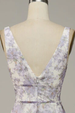 Iovry Purple Printed V-Neck Prom Dress With Slit -Zapaka Sales Store YYZL489 20Iovry 20Purple 6