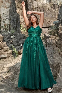 A Line Spaghetti Straps Dark Green Long Prom Dress With Appliques 10 A Line Spaghetti Straps Dark Green Long Prom Dress With Appliques -Zapaka Sales Store YYZL508DarkGreen 4