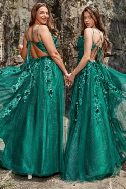 A Line Spaghetti Straps Dark Green Long Prom Dress With Appliques 12 A Line Spaghetti Straps Dark Green Long Prom Dress With Appliques -Zapaka Sales Store YYZL508DarkGreen 6