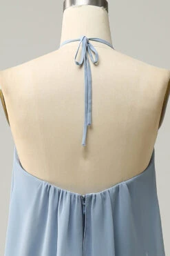 A Line Halter Neck Blue Long Bridesmaid Dress -Zapaka Sales Store YYZL546 20Blue 6