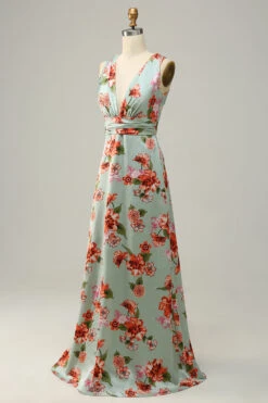 Green Halter Sleeveless A Line Bridesmaid Dress 8 Green Halter Sleeveless A Line Bridesmaid Dress -Zapaka Sales Store YYZL576 20Green 3