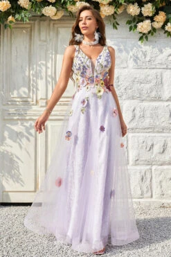 A Line Deep V Neck Lavender Long Prom Dress With Open Back -Zapaka Sales Store YYZL596Lavender 5 a5ff0af3 bf2c 4217 a786 983f11ce5c0f