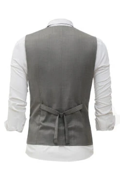 Grey Double Breasted Men's Vest With 7 Pieces Accessories Set -Zapaka Sales Store YYZLHB230123 20Grey 4