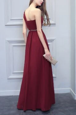 One Shoulder Long Chiffon Bridesmaid Dress With Beading 15 One Shoulder Long Chiffon Bridesmaid Dress With Beading -Zapaka Sales Store ZPK LYG8109 07