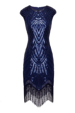 Burgundy Gatsby Glitter Fringe 1920s Dress -Zapaka Sales Store ZPKAV005royalblue