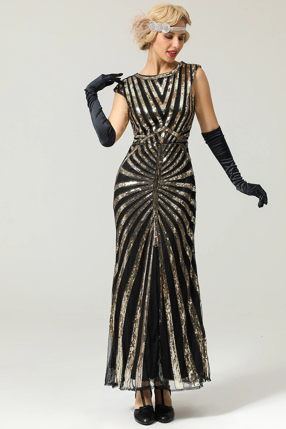 Mermaid 1920s Sequined Flapper Dress 1 Mermaid 1920s Sequined Flapper Dress