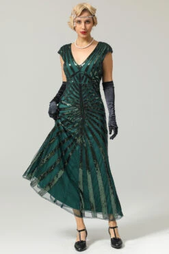 Green Mermaid 1920s Sequined Flapper Dress -Zapaka Sales Store ZPKAV043green 6
