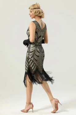 Women Black 1920s Fringe Golden Sequin Dress 16 Women Black 1920s Fringe Golden Sequin Dress -Zapaka Sales Store ZPKAV053 black gold 3 25f582cf af31 4f02 942c 1de6cc511476